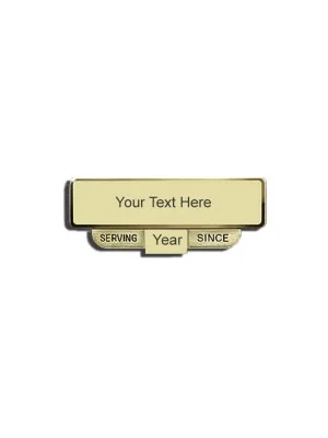 Gold Finish Engraved Name Plate Badge